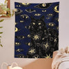 GeckoCustom Printed Witchcraft Cat Tapestry For The Wall