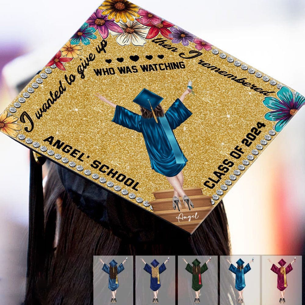 GeckoCustom Proud Dad Of A Graduate Personalized Custom Backside Graduation Senior Topper C615 9.5"x9.5"