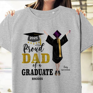 GeckoCustom Proud Dad Proud Mom of a Graduate Graduation Shirt 888887