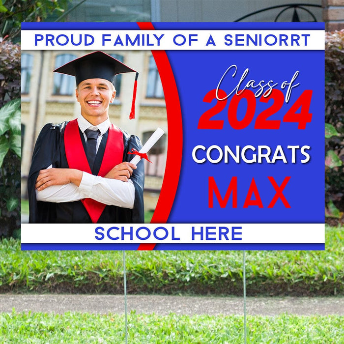 GeckoCustom Proud Family Of A Senior 2022 Personalized Yard Sign