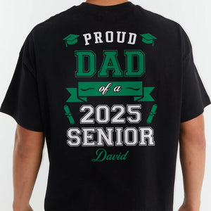 GeckoCustom Proud Mom Of A Graduate Personalized Custom Backside Graduation Senior Shirt 890611