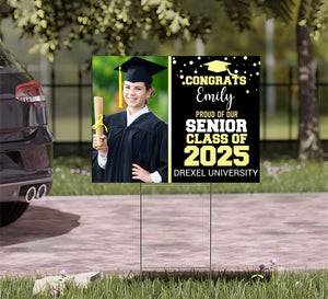 GeckoCustom Proud Of Our Class Of 2025 Graduation Personalized Yard Sign 895078