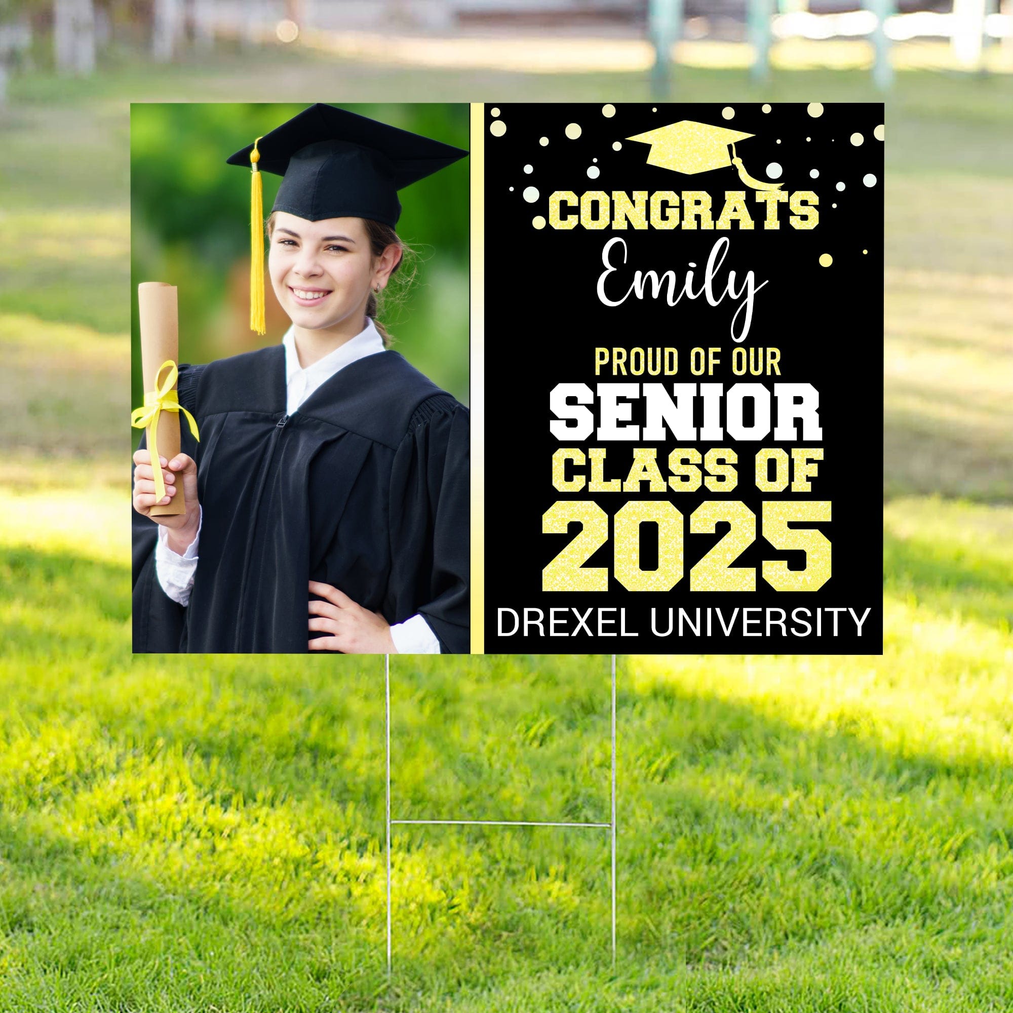 GeckoCustom Proud Of Our Class Of 2025 Graduation Personalized Yard Sign 895078