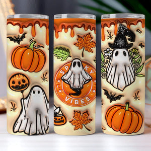 GeckoCustom Pumpkin And Spooky Halloween Skinny Tumbler HO82 891328 20 oz