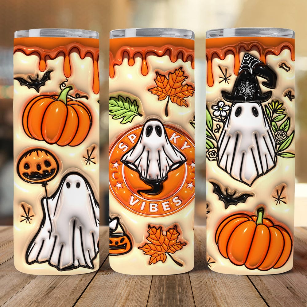 GeckoCustom Pumpkin And Spooky Halloween Skinny Tumbler HO82 891328 20 oz