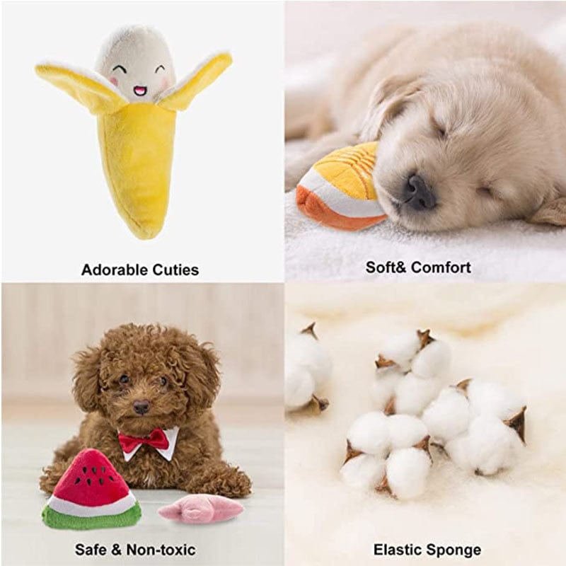 GeckoCustom Puppy Dog Plush Squeaky Toys for Small Medium Dogs Bone Aggressive Chewers for Pet Cat Products Puppy Accessories