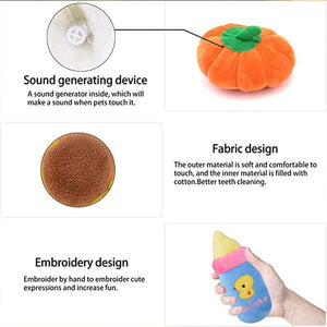 GeckoCustom Puppy Dog Plush Squeaky Toys for Small Medium Dogs Bone Aggressive Chewers for Pet Cat Products Puppy Accessories