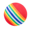 GeckoCustom Rainbow EVA Cat Toys Ball Interactive Cat Dog Play Chewing Rattle Scratch EVA Ball Training Balls Pet Toys Supplies