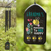 GeckoCustom Reason To Be Happy Family Wind Chimes Personalized Gifts K228 889895 Solid Black - White Text