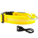 GeckoCustom Rechargeable Waterproof LED Glowing Dog Collars Yellow usb charging / XS neck 28-40cm