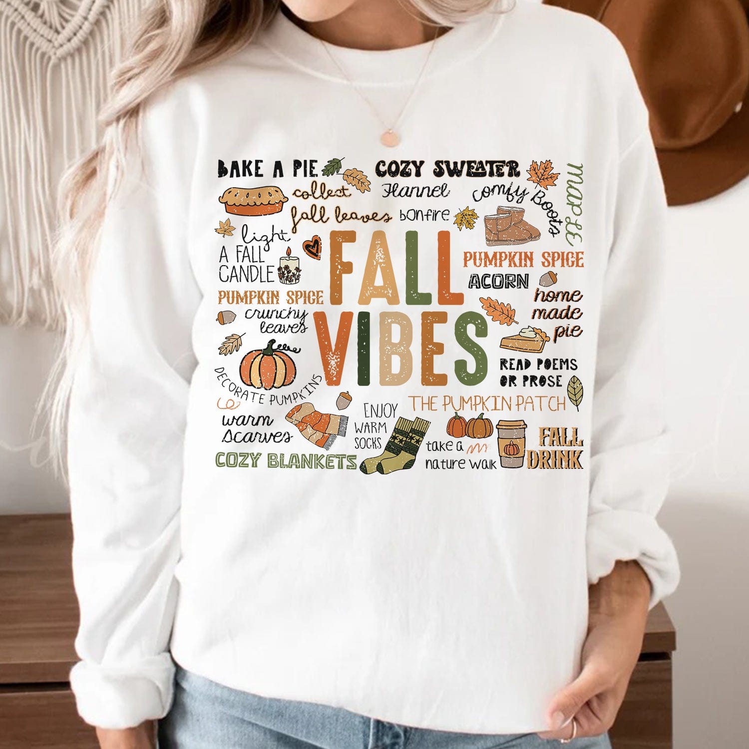 GeckoCustom Retro Fall Vibes Autumn Gift Thanksgiving Gift Bright Shirt HO82 893186