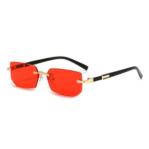 GeckoCustom Rimless Sunglasses Rectangle Fashion Popular Women Men Shades Small Square Sun Glasses For Female male Summer Traveling Oculos 3