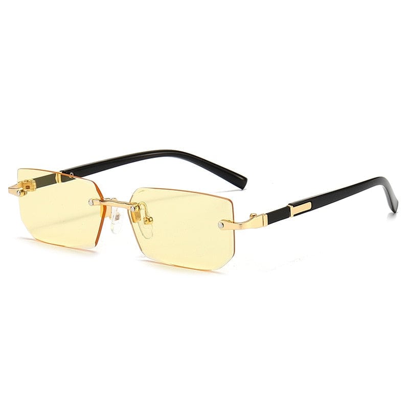 Women Men Shades Small Rectangle Sun Glasses - Main Image