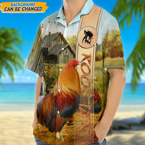 GeckoCustom Rooster 3D Hawaii Shirt N304 889417