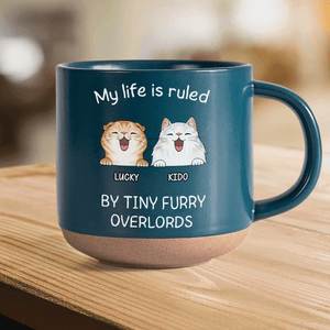 GeckoCustom Ruled By Tiny Furry Overlords For Cat Lover Pottery Mug TH10 892093 12oz