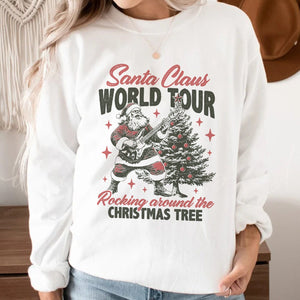 GeckoCustom Santa Claus World Tour Rocking Around The Christmas Tree Sweatshirt HO82 893208