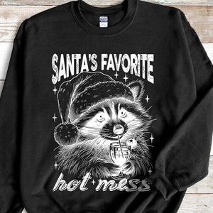 GeckoCustom Santa's Favorite Hot Mess Christmas Dark Sweatshirt HO82 893234