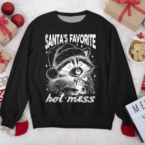 GeckoCustom Santa's Favorite Hot Mess Christmas Dark Sweatshirt HO82 893234