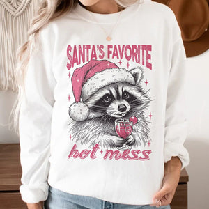 GeckoCustom Santa's Favorite Hot Mess Christmas Sweatshirt HO82 893214