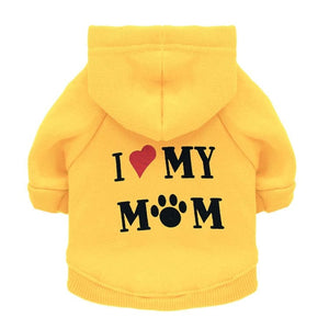 GeckoCustom Security Cat Clothes Pet Cat Coats Jacket Hoodies For Cats Outfit Warm Pet Clothing Rabbit Animals Pet Costume For Small Dogs MOM Yellow / XS