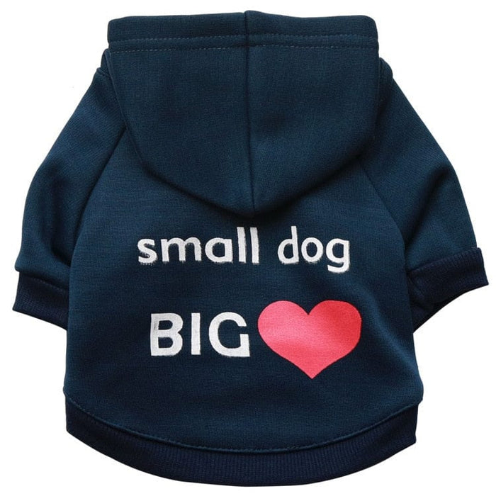 GeckoCustom Security Dog Clothes Small Dog Hoodie Coat Chihuahua Dog Sweatshirt French Bulldog Warm Puppy Clothes Hoodie For Dog XS-L Blue Small Big Dog / XS