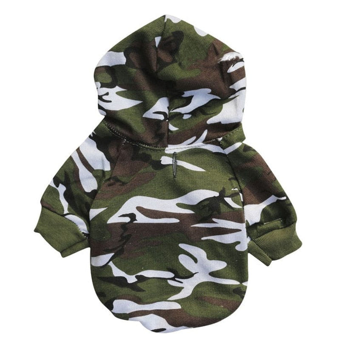 GeckoCustom Security Dog Clothes Small Dog Hoodie Coat Chihuahua Dog Sweatshirt French Bulldog Warm Puppy Clothes Hoodie For Dog XS-L Camo / XS