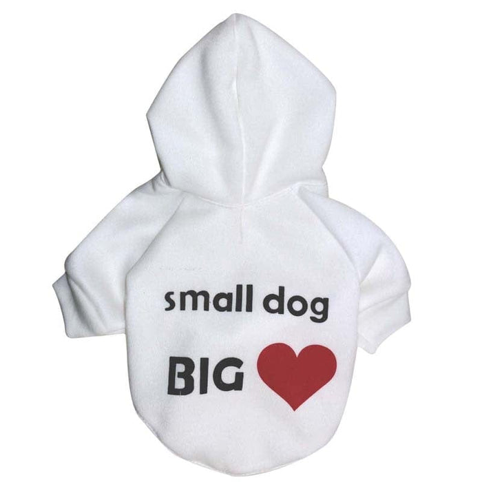 GeckoCustom Security Dog Clothes Small Dog Hoodie Coat Chihuahua Dog Sweatshirt French Bulldog Warm Puppy Clothes Hoodie For Dog XS-L White Small Big Dog / XS