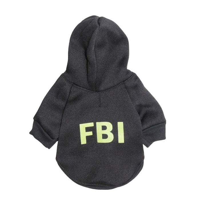 GeckoCustom Security Dog Clothes Small Dog Hoodie Coat Chihuahua Dog Sweatshirt French Bulldog Warm Puppy Clothes Hoodie For Dog XS-L FBI / XS