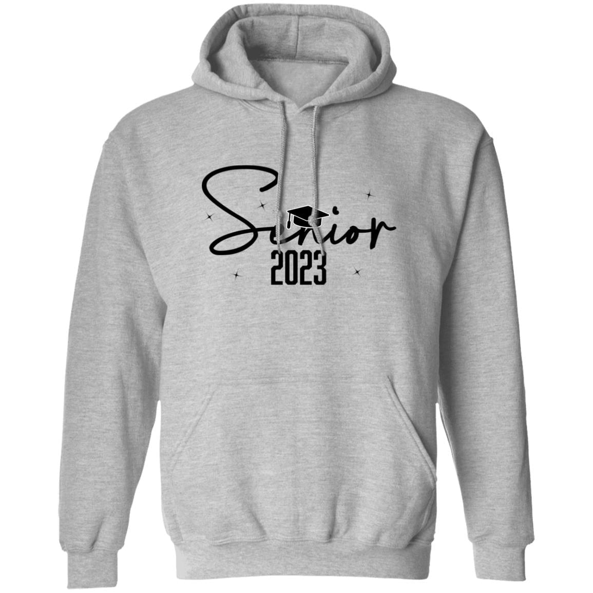 GeckoCustom Senior 2023 Sweatshirt Class of 2023 Sweatshirt H422 Pullover Hoodie / Sport Grey / S