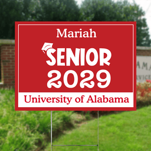 GeckoCustom Senior Yard Sign 18x24'' Ver2 - Made in USA (H-Stake Stand Included), Graduation Day HA75 890373
