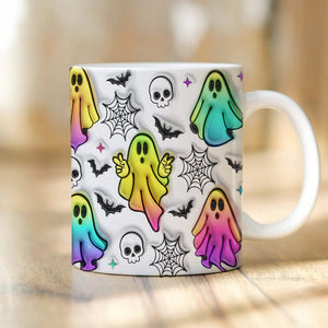 GeckoCustom Skull Bat And Spooky Vibes Halloween Personalized Gift Mug HO82 891340