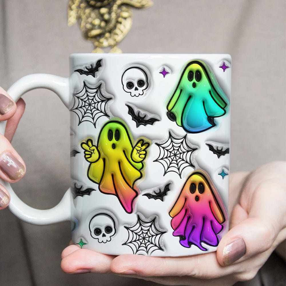 GeckoCustom Skull Bat And Spooky Vibes Halloween Personalized Gift Mug HO82 891340