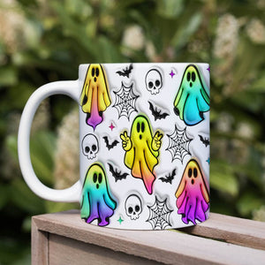 GeckoCustom Skull Bat And Spooky Vibes Halloween Personalized Gift Mug HO82 891340