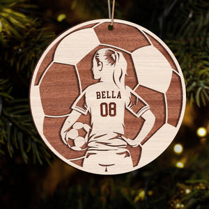 GeckoCustom Soccer Male and Female Layer Wood Ornament Personalized Gift HO82 893130