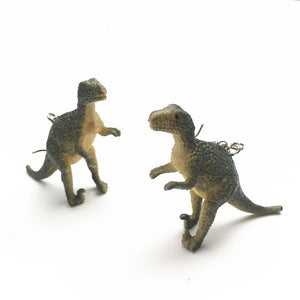 GeckoCustom Soft clay cute animal bite earrings studs - Fun Gift Idea Tyrannosaurus