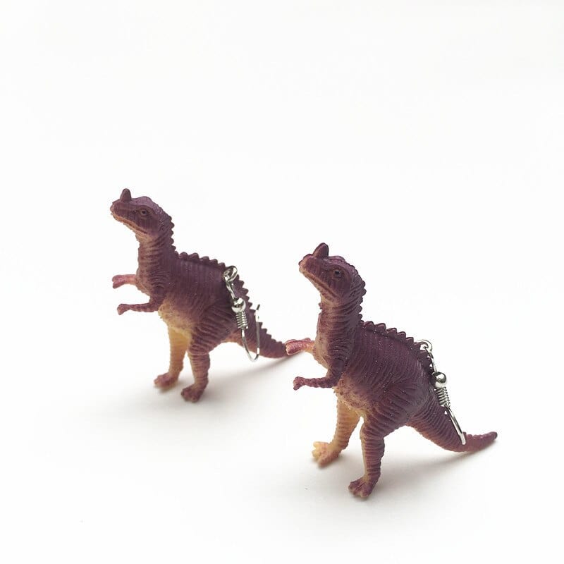 GeckoCustom Soft clay cute animal bite earrings studs - Fun Gift Idea Ceratosaurus