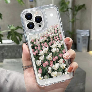 GeckoCustom Soft Clear Phone Case For iPhone 11 Case iPhone 13 14 Pro Max 12 13 Pro Max XR XS X 14 8 7 Plus SE 2022 Butterfly Flower Cover LA99 / For iPhone X XS