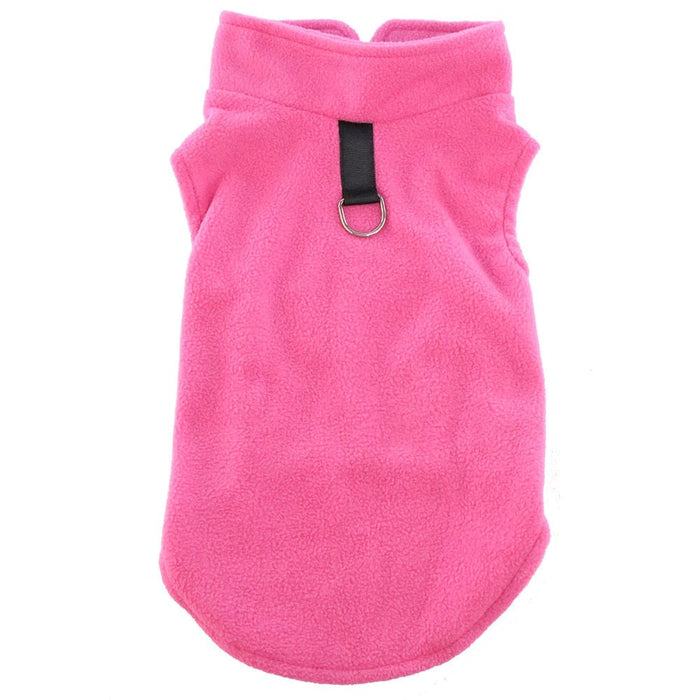 GeckoCustom Soft Fleece Dog Clothes For Small Dogs Spring Summer Puppy Cats Vest Shih Tzu Chihuahua Clothing French Bulldog Jacket Pug Coats Rose Red / XS
