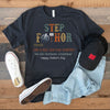 GeckoCustom Step Fathor Personalized Custom Father's Day Shirt H332 Premium Tee (Favorite) / P Black / S