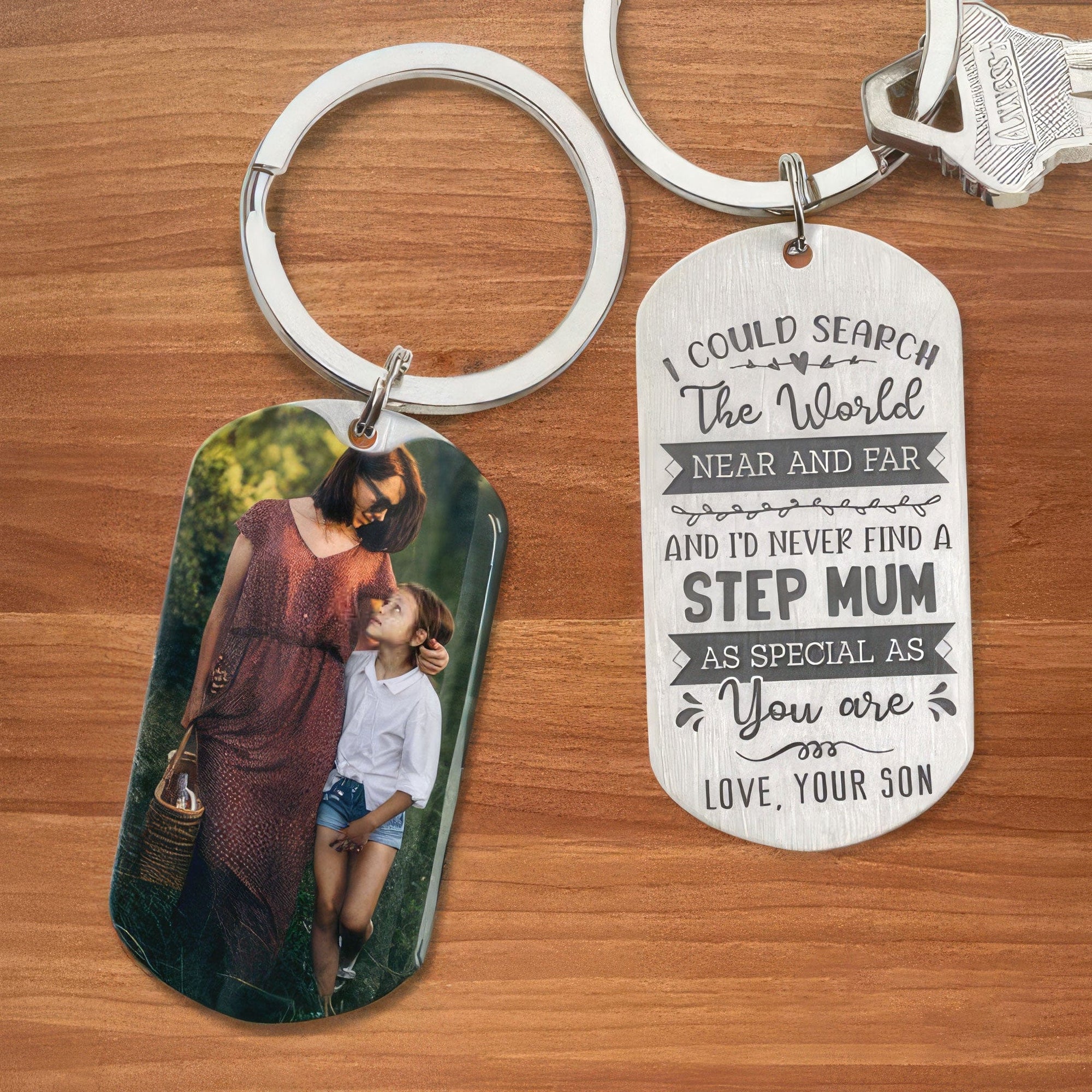 GeckoCustom Step Mum As Special As You Step Mother Family Metal Keychain HN590 No Gift box