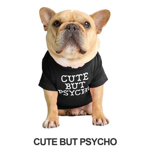 GeckoCustom Summer/Spring Dog Clothes Quality Breathable Pet Clothing Soft Letters Printed French Bulldog Clothes for Small Dogs T-shirt Black B / S