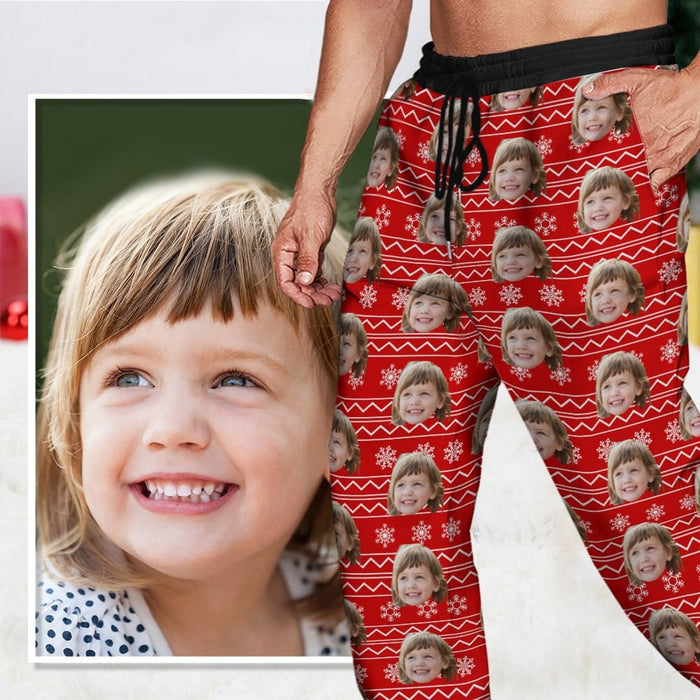 GeckoCustom Sweatpants Custom Photo With Christmas Pattern N369 888993
