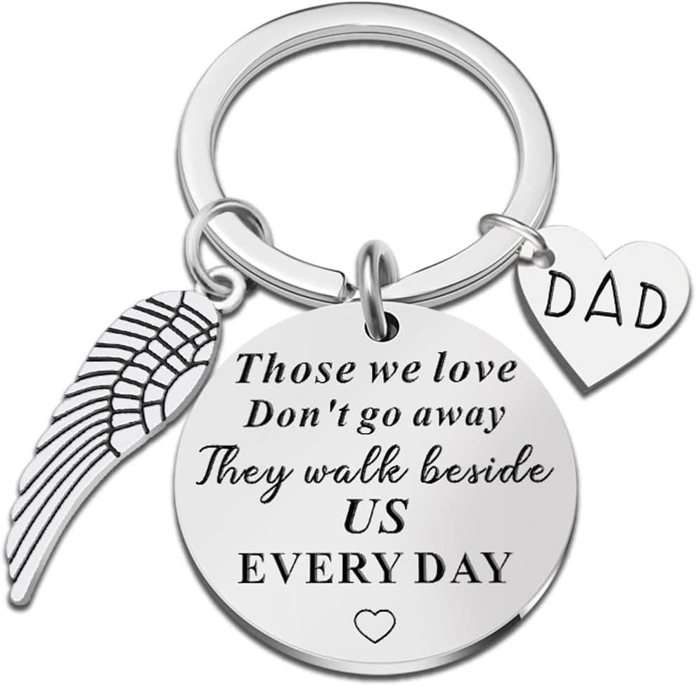 GeckoCustom Sympathy Gifts for the Loss of Dad Mom, Bereavement Memorial Gifts-They Walk beside Us Every Day Dad