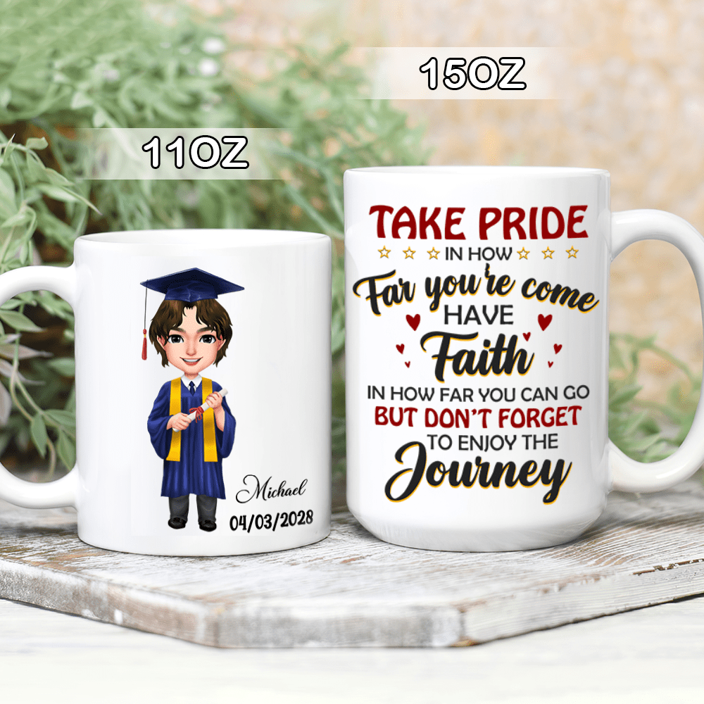 GeckoCustom Take Pride Congrats Grad Graduation mug, Custom Chibi ClipArt  HN590