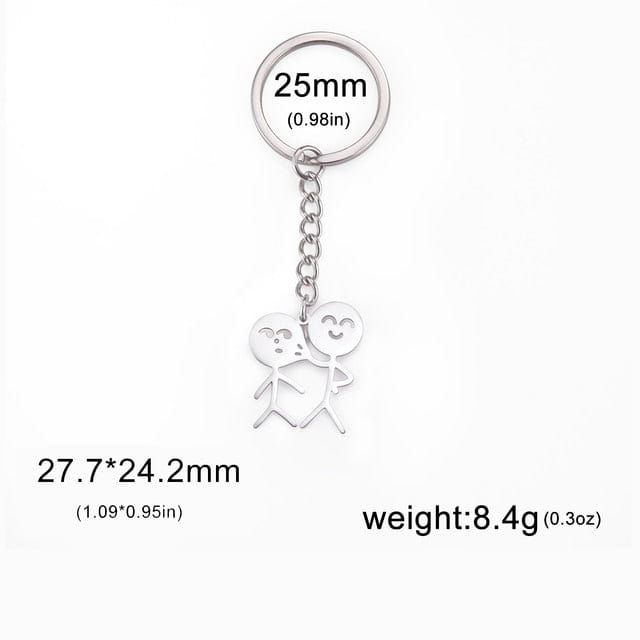 Cute Trend Finger Stickman Keychain - Geckocustom.com