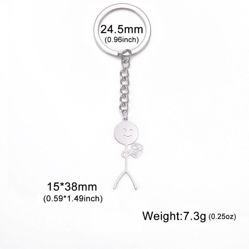 Cute Trend Finger Stickman Keychain - Geckocustom.com