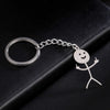 GeckoCustom Teamer Funny Fuxk You Middle Finger Stickman Keychain 2023 Cute Trend School Bag Car Key Pendant Couple New Trinket Gift Keyring