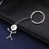 GeckoCustom Teamer Funny Fuxk You Middle Finger Stickman Keychain 2023 Cute Trend School Bag Car Key Pendant Couple New Trinket Gift Keyring