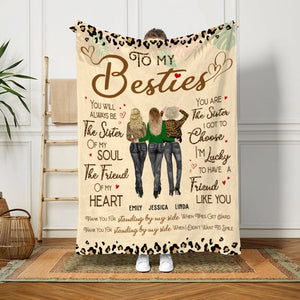 GeckoCustom Thank You For Standing By My Side Friendship Besties Blanket Personalized Gift DA199 890114