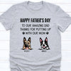 GeckoCustom Thanks For Putting Up With My Mom Personalized Custom Dog Dad Bright Shirt C349 Basic Tee / Sport Grey / S